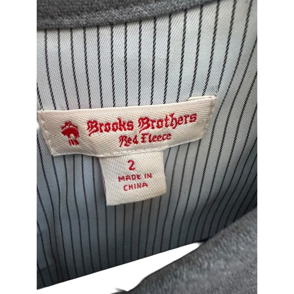 Brooks Brothers Gray Pencil Business Stripped-Lining Wool Blend Dress Sz 2 - Picture 8 of 15